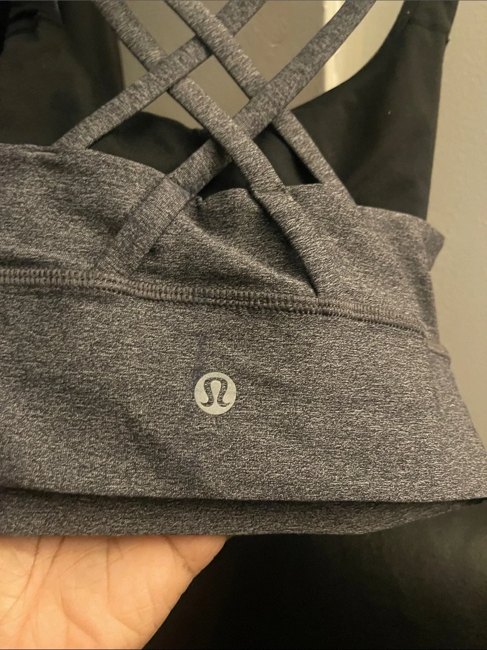 Lululemon Women’s Energy Bra *Long Line Heathered Black Size 2 NWOT